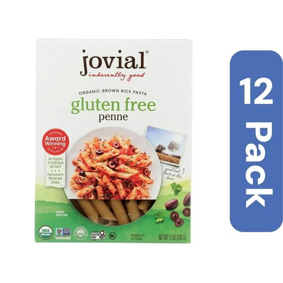 Jovial Organic Brown Rice Penne Rigate 12 oz (Pack Of 12)