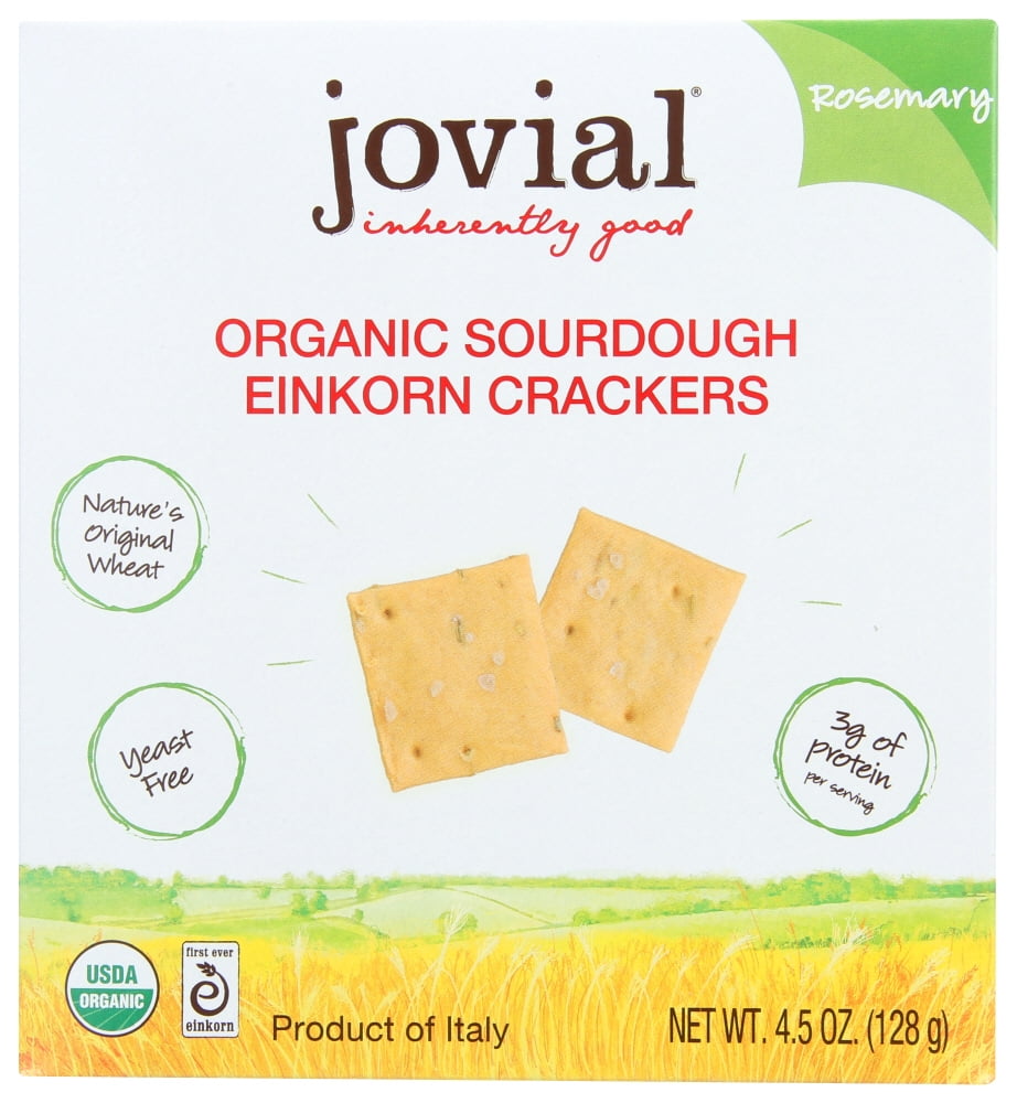 Jovial Sourdough Einkorn Crackers Rosemary, 4.5 Oz.