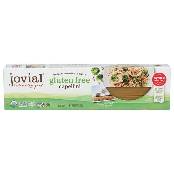 Jovial Whole Grain Brown Rice Capellini Pasta - 12 Oz, 12 Pack