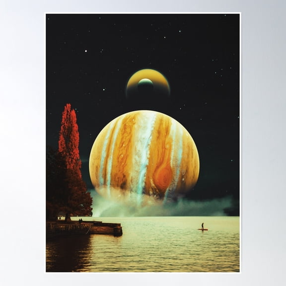 Jovian Views Poster Wall Art, Modern Wall Decor, 8x12 UNFRAMED