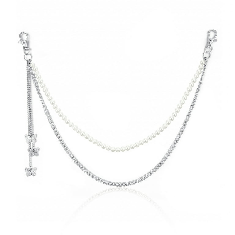 Jovivi Metal Waist Chain Women Girls, Double Layer Body Link Belts