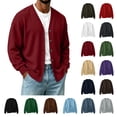 thumbnail image 1 of Jovrlynd Mens Cardigan V Neck Long Sleeve Button Down Winter Warm Open Front Loose Casual Sweater Jacket, S-3XL, 1 of 6