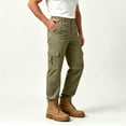 thumbnail image 1 of Jovrlynd Mens Cargo Pants Elastic Waist Button Loose Fit Outdoor Hiking Pants with Pockets, S-3XL, 1 of 9