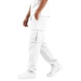 thumbnail image 1 of Jovrlynd Mens Cargo Sweatpants Drawstring Elastic Waist Baggy Pants with Pockets Plus Size Casual Fleece Loose Joggers, S-3XL, 1 of 7