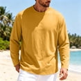 thumbnail image 1 of Jovrlynd Mens Long Sleeve T Shirts Crewneck Cotton Loose Fit Breathable Workout Athletic Plus Size Fall Lightweight Raglan Tops, 1 of 5