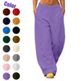 thumbnail image 1 of Jovrlynd Sweatpants Women Barrel Wide Leg Elastic High Waisted Baggy Pants with Pockets, S-2XL, 1 of 8