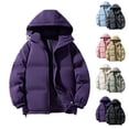 thumbnail image 1 of Jovrlynd Winter Coats for Women Fleece Lined Hooded Warm Quilted Puffer Jacket Plus Size Short Coat with Pockets, M-4XL, 1 of 7