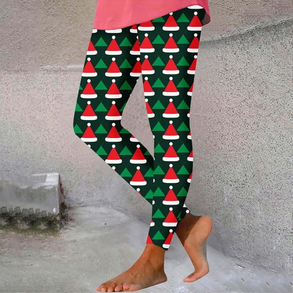 Jovrlynd Womens Christmas Leggings High Waisted Stretch Slim Holiday Workout Yoga Pants Soft Ugly Funny Christmas Pants, S‑3XL