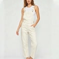 thumbnail image 1 of Jovrlynd Womens Denim Bib Overalls Adjustable Straps Loose Fit Straight Leg Jean Jumpsuit with Pockets, S-2XL, 1 of 5