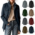 thumbnail image 1 of Jovrlynd Womens Trench Coat Winter Stand Collar Button Down Long Wool Overcoats with Pockets, S-3XL, 1 of 9