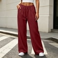 thumbnail image 1 of Jovrlynd Womens Wide Leg Sweatpants Pocket Straight Fleece Lined Elastic High Waist Fall Winter Sweat Pants 2026, 1 of 7