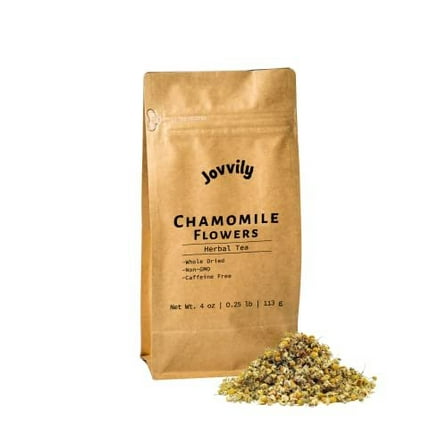 Jovvily Chamomile Flowers - 4oz - Dried Whole Flowers - Herbal Tea