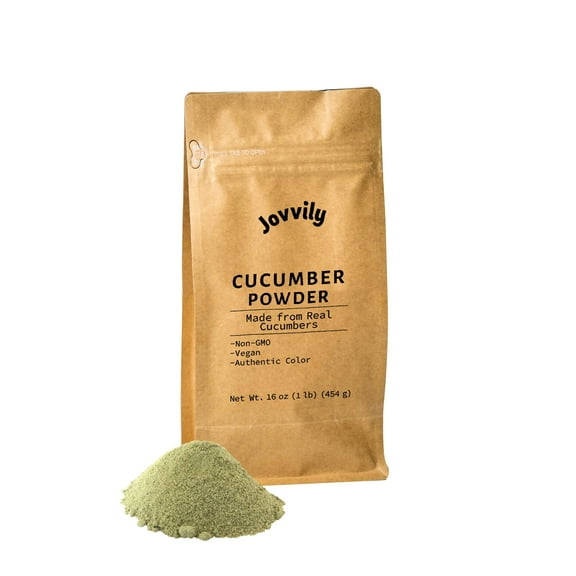 Jovvily Cucumber Powder - 1 lb - Real Cucumbers - Fine Green Powder