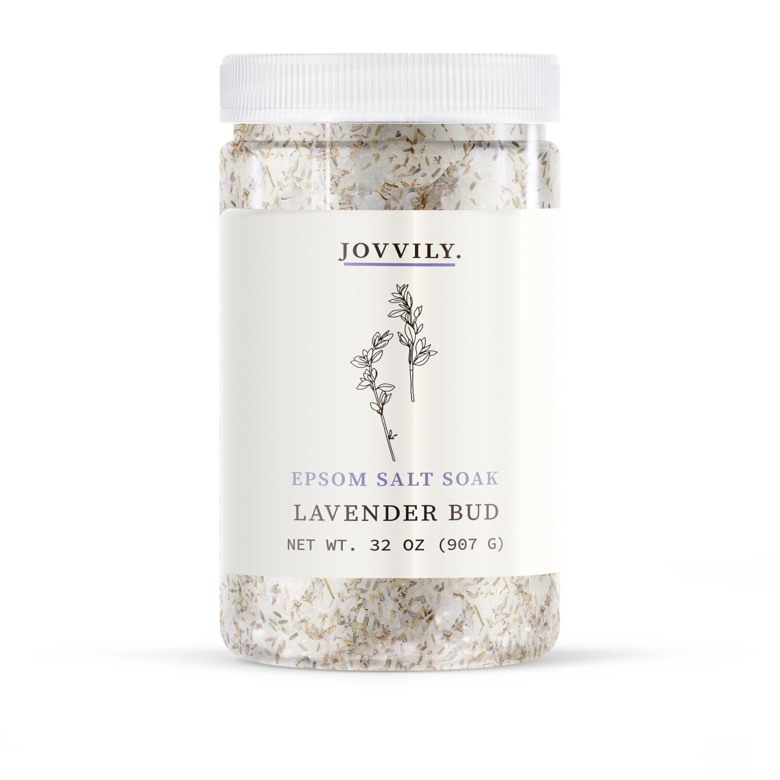 Jovvily Epsom Salt Soak with Lavender Buds & Lavender Essential Oil - 2 ...