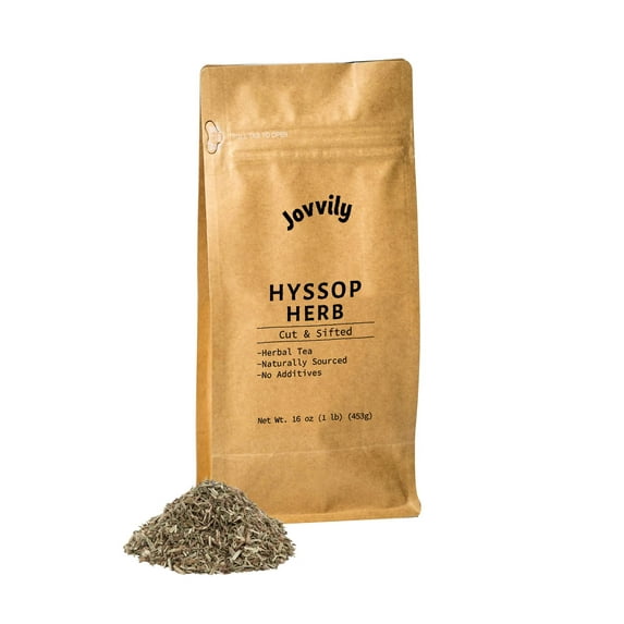 Jovvily Hyssop Herb Cut & Sifted - 1lb - Herbal Tea - No Additives