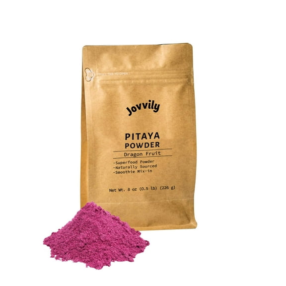 Jovvily Pitaya Powder 8 oz. Dragon Fruit Superfood - Smoothies - Drinks