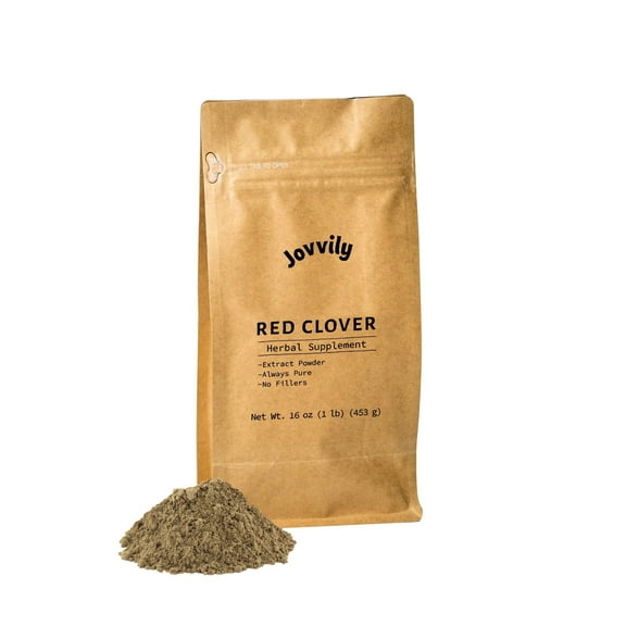 Jovvily Red Clover Herb Powder - 1 lb - Always Pure - No Fillers Or Additives - Herbal Supplement Powder