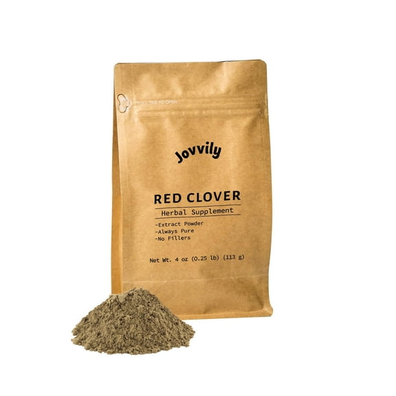 Jovvily Red Clover Herb Powder - 4 oz - Always Pure - No Fillers Or Additives - Herbal Supplement Powder