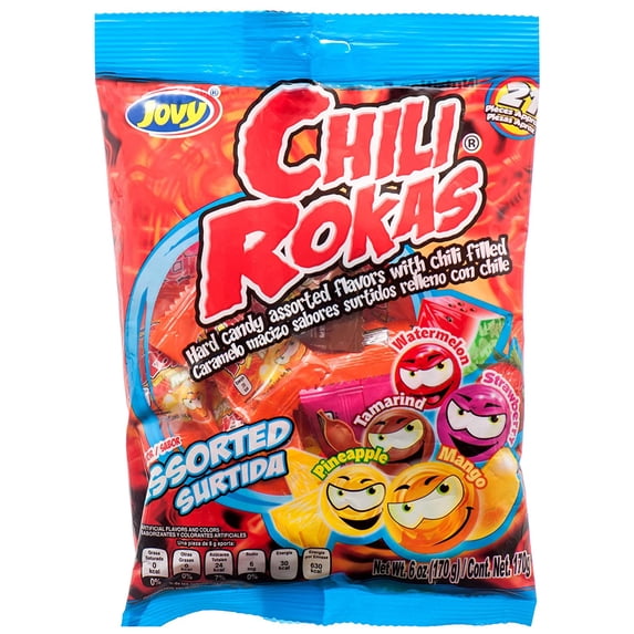 Jovy Chili Rokas Assorted Flavor Mexican Candy (2 x 6 oz. Bags)