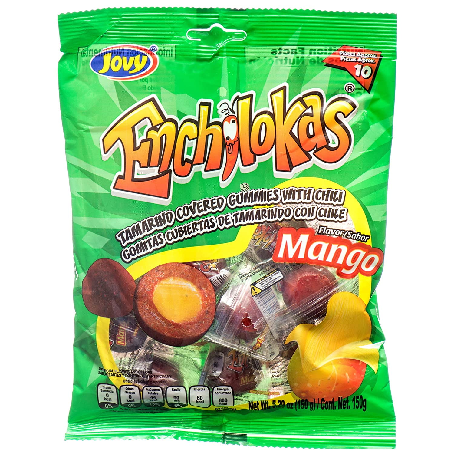 Jovy Mango Flavor Mexican Gummies, Sweet and Spicy Tamarind Candy, Bulk ...