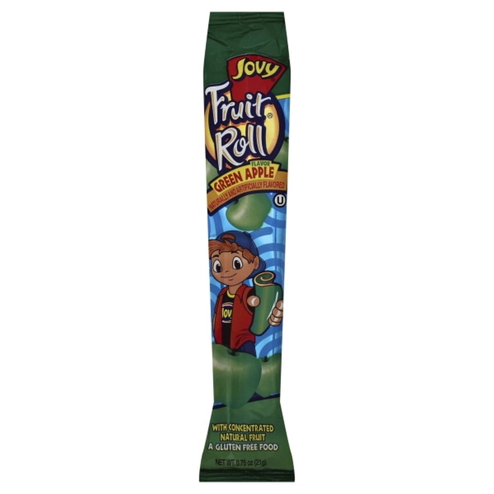 Jovy Fruit Roll Snack Green Apple 0.75oz (Pack of 32)