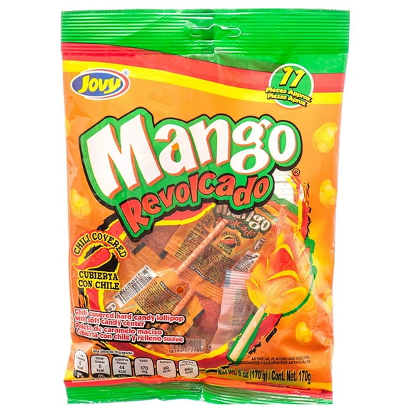 Jovy Revolcado Mango Flavor Mexican Lollipop (2 x 6 oz. Bags)