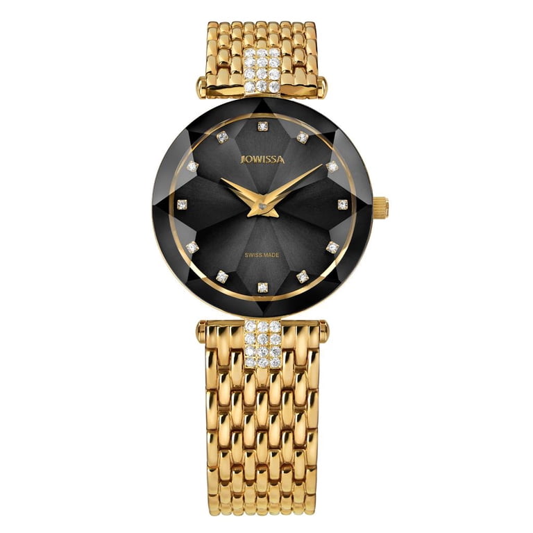 Jowissa Facet Strass Gold Plated Swiss Quartz 29.5mm Case  display picture 1