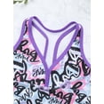 thumbnail image 1 of Jowowha 3PCS Kids Girls Tankini Digital Printed Swimsuit Swimwear Beach Wear Swim Tops with Bottoms Alphabet Purple 14, 1 of 8