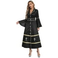 thumbnail image 1 of Jowowha Clergy Robe for Women Long Sleeve Buttons Cassock Pulpit Church Minister Pulpit Robe Black XL, 1 of 7