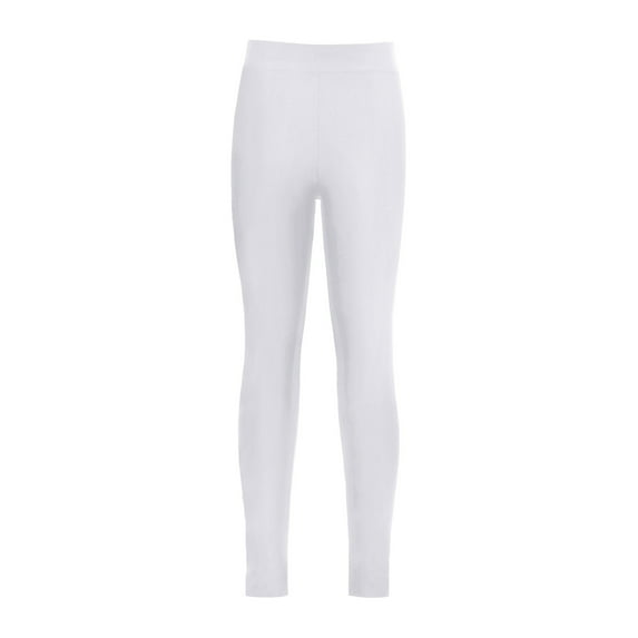 Jowowha Girls' Athletic Dance Leggings Active Yoga Tights Stretchy Compression Pants Running Sports White 10