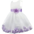 thumbnail image 1 of Jowowha Kids Girls Wedding Party Rose Bowknot Petals Flower Girl Dress Princess Pageant Bridesmaid Lavender 10, 1 of 5