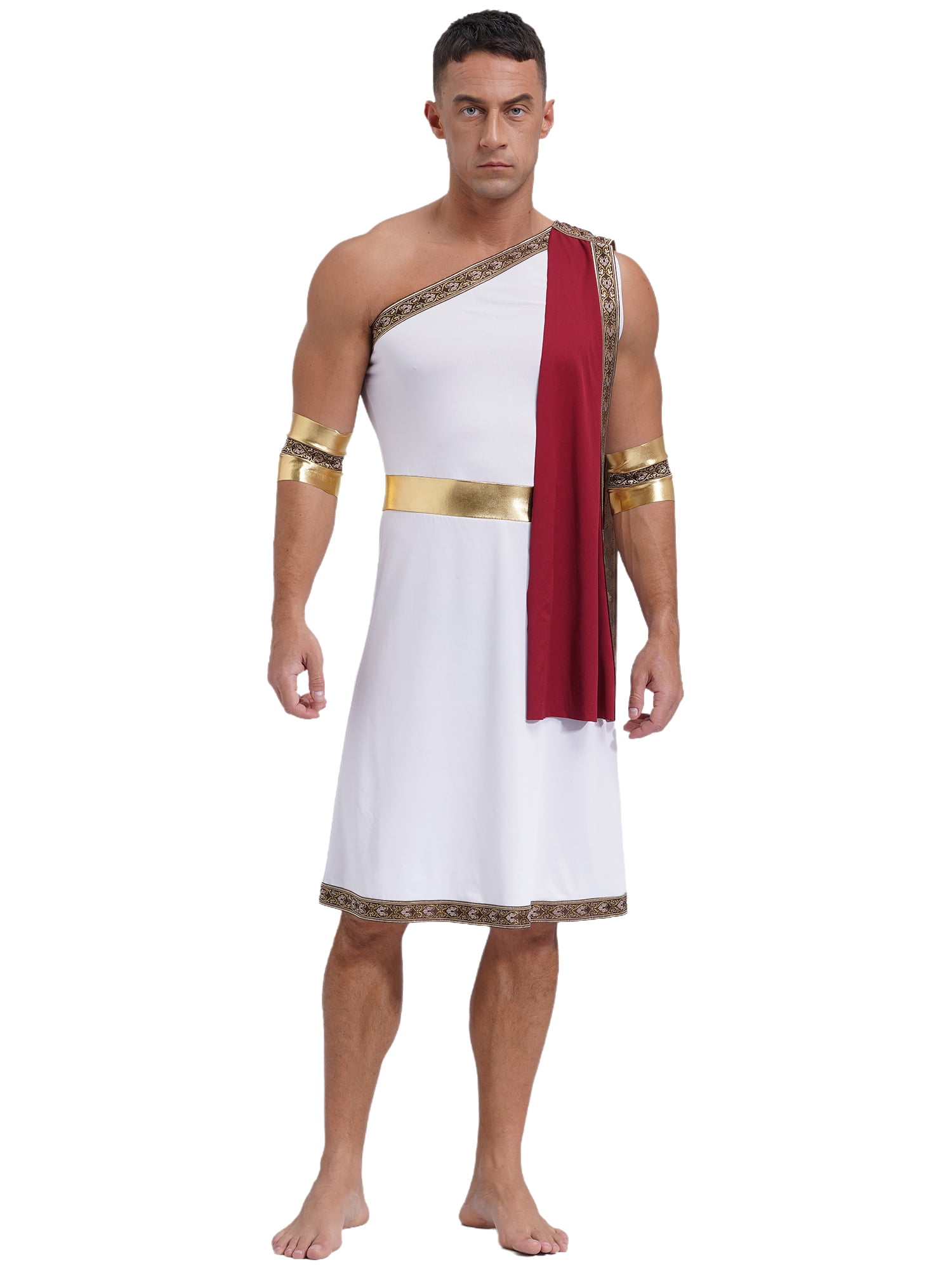 GO TOGA ROBE OPENING CEREMONY スウェット Jowowha Men's Retro Grecian Toga One Strap Pullover Robe