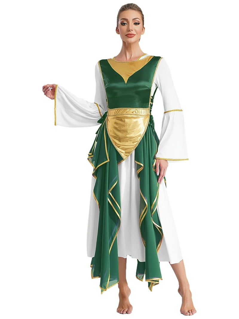 Women's Sleeveless Lace-Up Liturgical Dance Tunic - Worship Praise Overlay Top