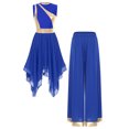thumbnail image 1 of Jowowha Womens Liturgical Dance Sleeveless Dress Wide Leg Pants 2-piece Performance Outfit Royal Blue M, 1 of 7