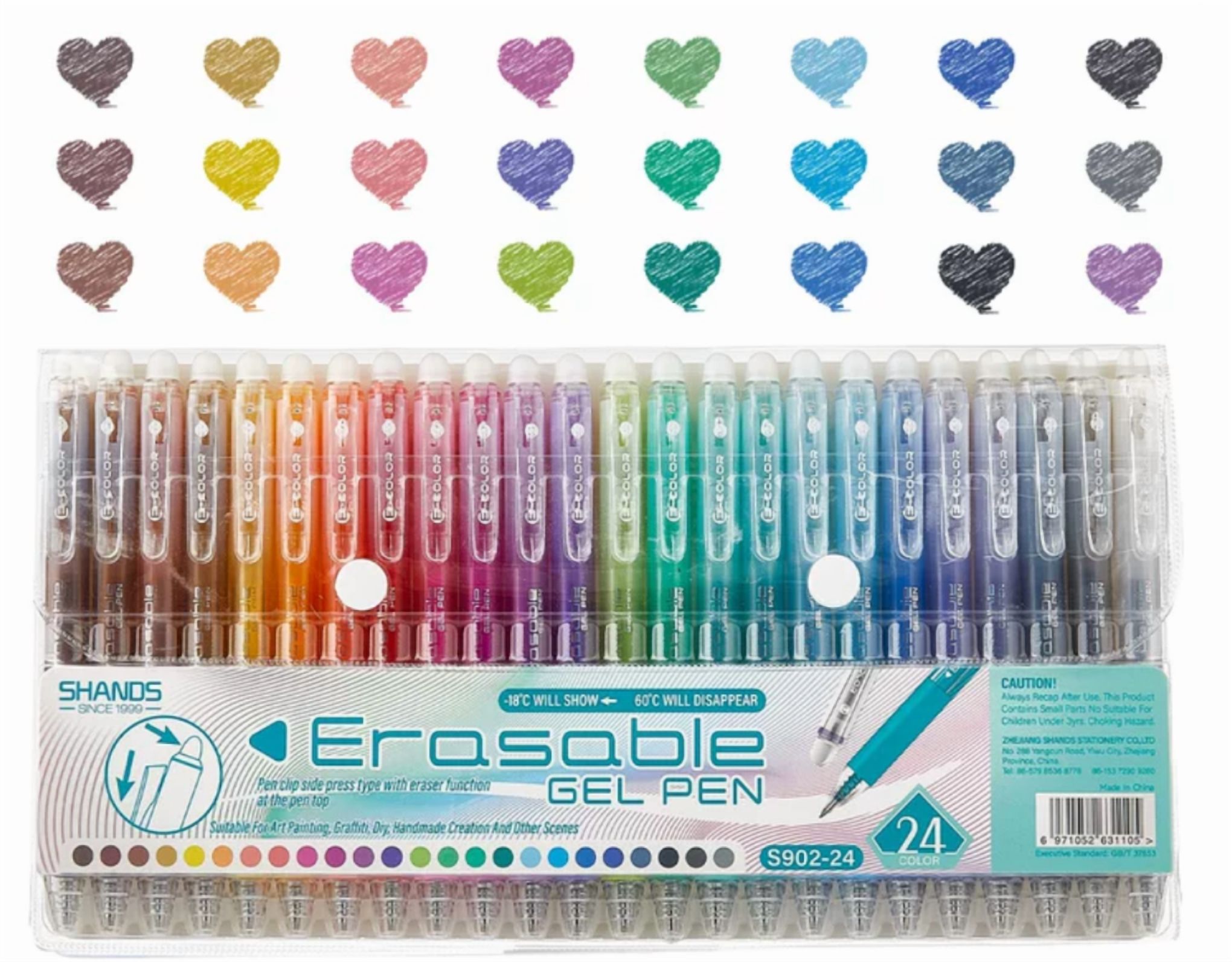 Joxop Quick Dry Gel Pens, Joxop Pens Gel, Unanimousagree/Repertoireof/Upliftjoys Multi-Color Erasable Gel Pens, 0.7mm 12/24/36 Pcs Quick-Dry Ink (24 colors)