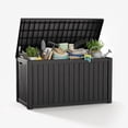 thumbnail image 1 of Joxxoaa 180 Gallon Resin Outdoor Deck Box Waterproof Patio Furniture, Garden Tools, Cushions, Pool Accessories Outside Storage (Black), 1 of 6