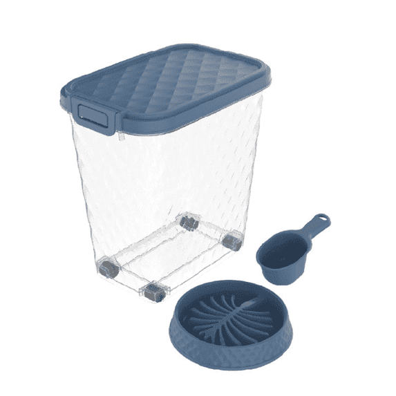 Joxxoaa Food Dispenser 31L, Food Storage Container Sealed Moisture Proof with Cup and Bowl for Kitchen Pantry Household, BPA-Free, 1 Pack Clear
