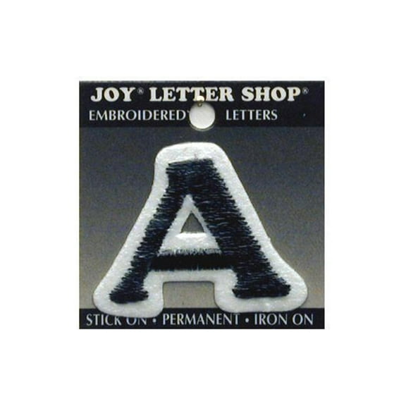 Joy Applique Letter Iron On Cooper 1.5" Black A