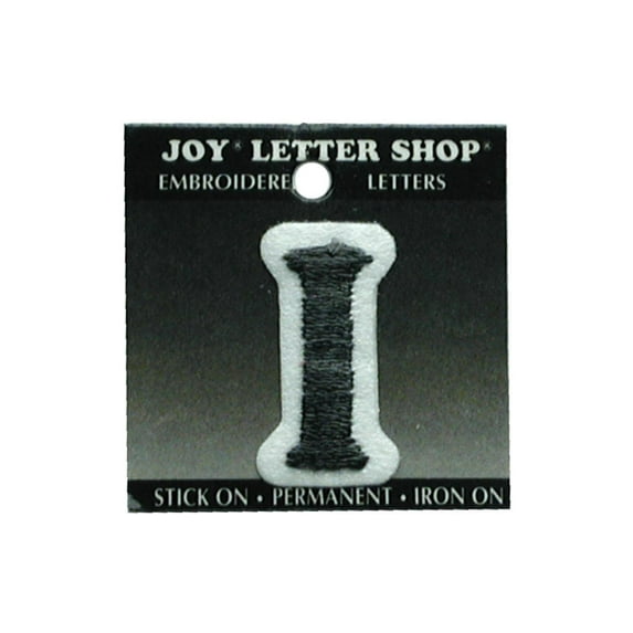 Joy Applique Letter Iron On Cooper 1.5" Black I
