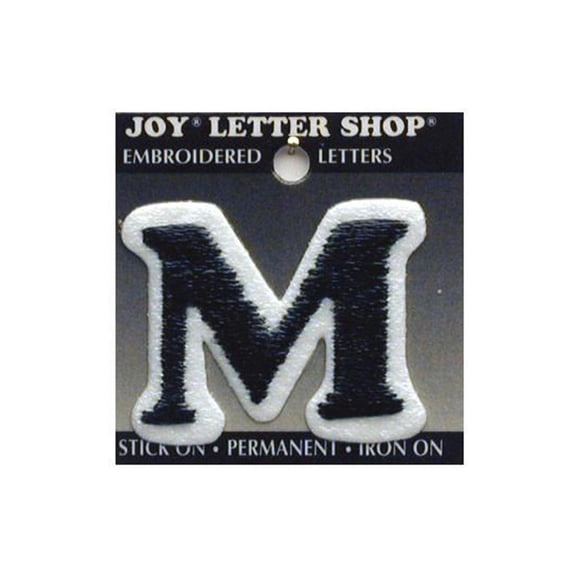 Joy Applique Letter Iron On Cooper 1.5" Black M