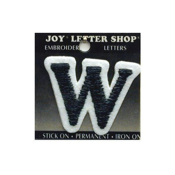 Joy Applique Letter Iron On Cooper 1.5" Black W