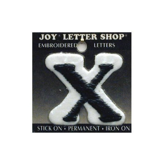 Joy Applique Letter Iron On Cooper 1.5" Black X