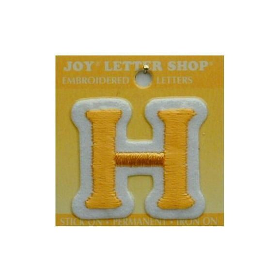 Joy Applique Letter Iron On Cooper 1.5" Gold H