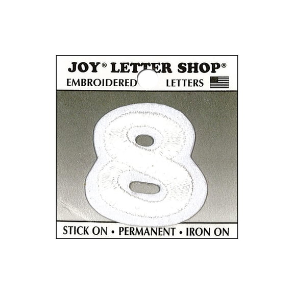 Joy Applique Letter Iron On Cooper 1.5" White 8