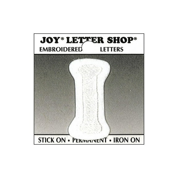 Joy Applique Letter Iron On Cooper 1.5" White I