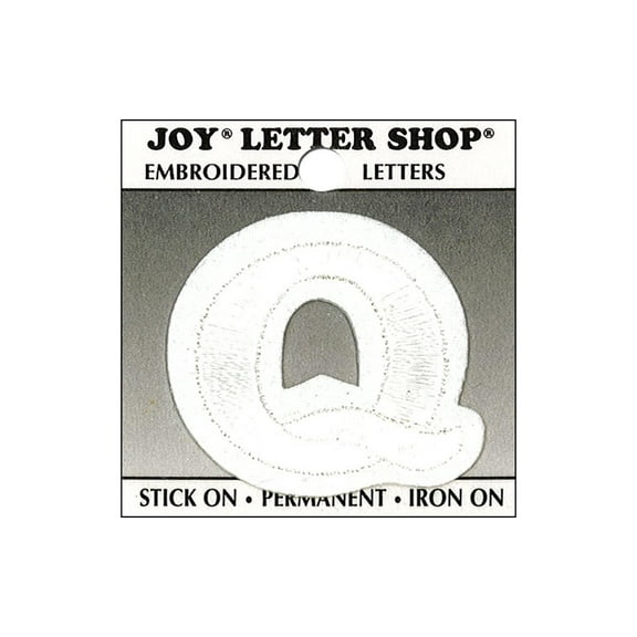 Joy Applique Letter Iron On Cooper 1.5" White Q