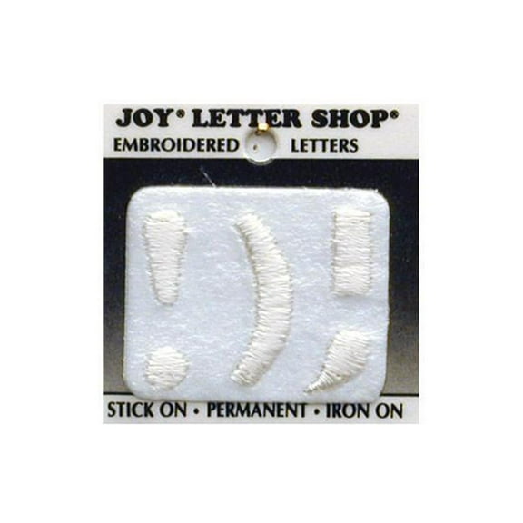 Joy Applique Letter Iron On Cooper 1.5" White !);