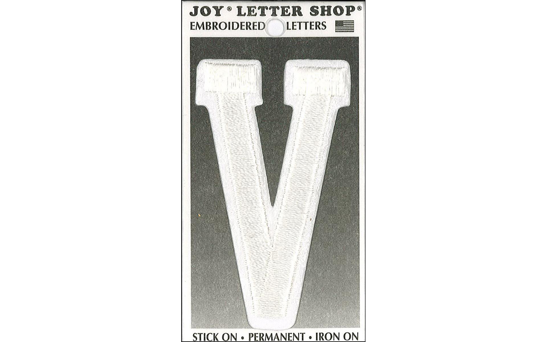 White Iron On Varsity Letter Patches - Sets of 3 Letters - Large 8 cm —