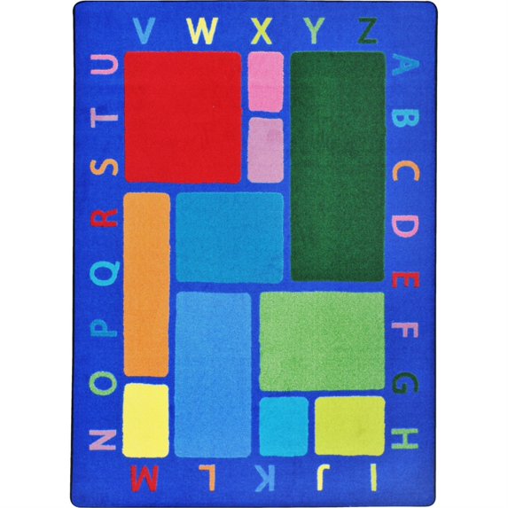 Building Blocks 3'10" x 5'4" area rug in color Multi