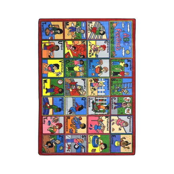 Kid Essentials - Early Childhood ABC Feelings, 5'4" x 7'8", Multicolored